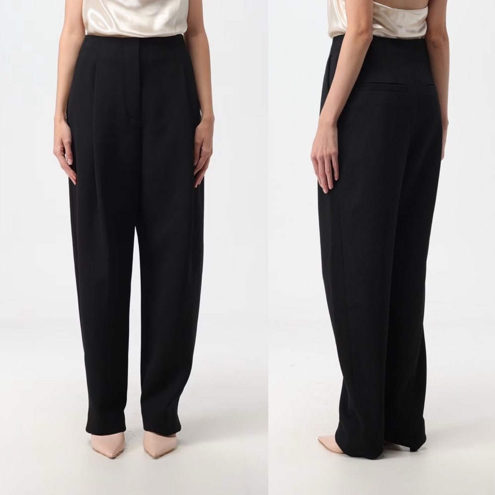 Proenza Schouler Wool Blend Black Dress Pants Size 4 Small Sleek Work Office